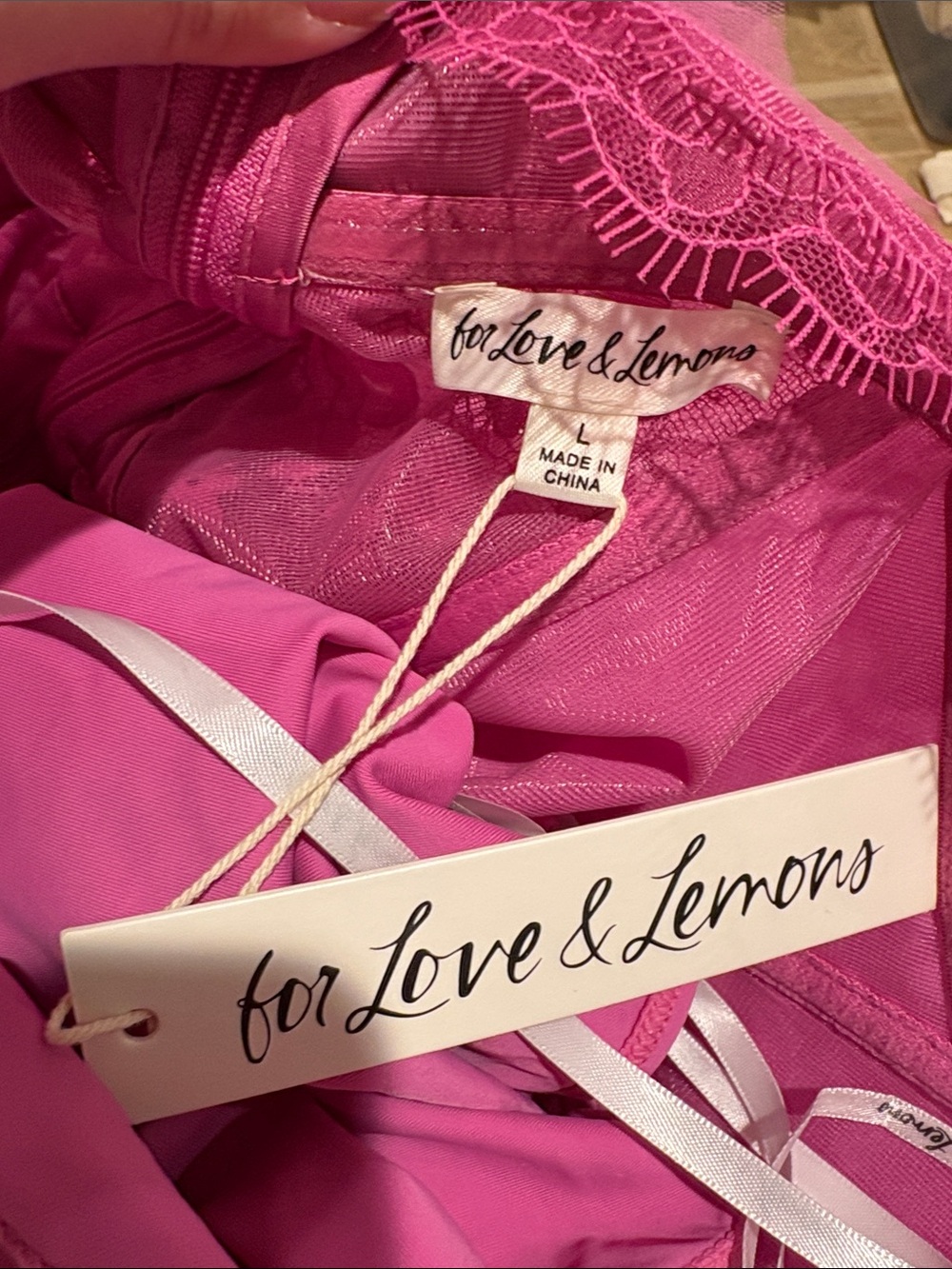 For Love And Lemons Strapless Fuchsia Pink Ruffled Tulle Gown - Picture 4 of 14